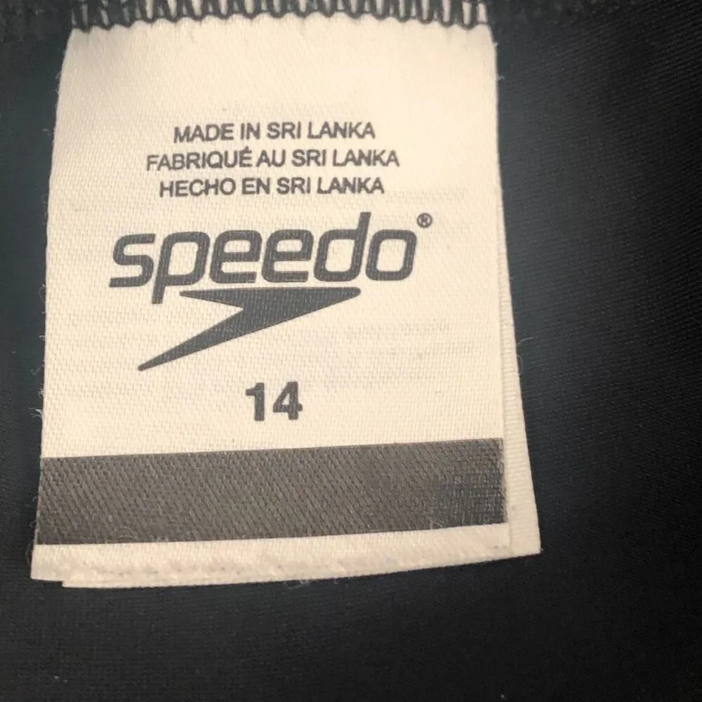 Speedo Swimsuit Women 14 Endurance Multi Colorblock One Piece Chlorine Resistant - Picture 6 of 8